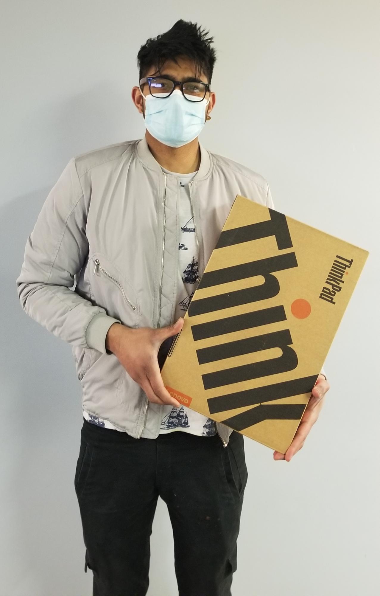 Student with Thinkpad