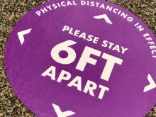 physical distance marker